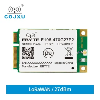 470 ~ 510 МГц SPI Mini PCI-e 27 дБм E106-470G27P2 Дальний модуль ворот SX1302 LoRaWAN