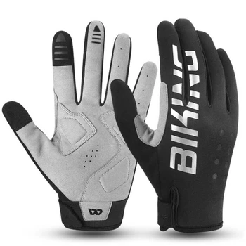 Зимние перчатки Мужские велосипедные тепловые перчатки Холодные ветрозащитные сенсорные экраны Велосипед Теплые На открытом воздухе Бег Лыжи Светоотражающие перчатки
