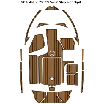 2014 Malibu 23 LSV Плавательный ступень Кокпит Лодка EVA Искусственная пена Тик Палуба Накладка на палубу
