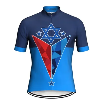 Israel Summer Pro Мужчины с коротким рукавом Джерси Велоспорт Дышащая рубашка против пота MTB Велосипедная куртка Maillot Спортивная одежда на открытом воздухе