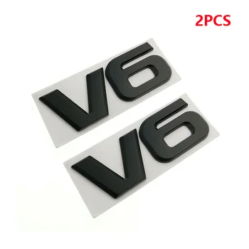 2 шт. V6 3D Логотип Автомобиля Наклейка Эмблема Авто Значок Наклейка Для V6 Стайлинг Для Украшения Автомобиля Аксессуары