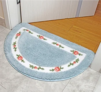  Симпатичный маленький коврик Полукруглый коврик для пола Коврик для двери спальни Коврики