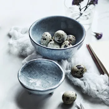 Скандинавская посуда в стиле ретро Домашняя посуда Японская кухня Креативная керамическая суповая миска Тарелка для стейка Миска с лапшой быстрого приготовления