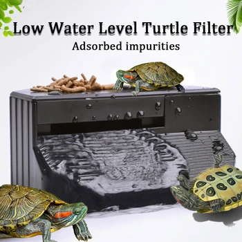 Фильтр для аквариума с черепахой Низкий уровень воды Чистый насос Черепаховый пруд Насос для увеличения кислорода Инструмент Донный фильтр 3 Вт для водных рептилий