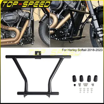 Защитная дуга двигателя мотоцикла для Harley Softail Low Rider Fat Street Bob Standard FXBB FXBBS FXST FXLR 114 117 FXLRS 2018+