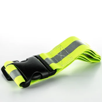  Эластичный эластичный регулируемый защитный ремень высокой видимости для верховой езды, ходьбы и езды на велосипеде (флуоресцентный зеленый)