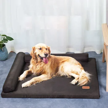 Кровать для собак Мягкий съемный диван-кровать для маленьких, средних, больших, уютных дышащих домашних животных, собак, кошек, спальных подушек для собак, аксессуаров для собак