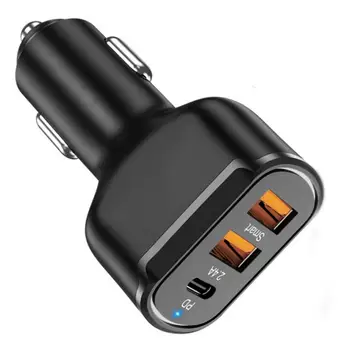 USB C Быстрое автомобильное зарядное устройство 3 порта Power Delivery PD Автомобильный адаптер 30 Вт Беспроводное автомобильное зарядное устройство Быстрая зарядка Мини-автомобильное зарядное устройство для Smart