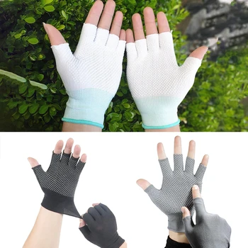 1Пара мужских и женских летних велосипедных перчаток Нескользящие перчатки для спортивной верховой езды на открытом воздухе с половиной пальца