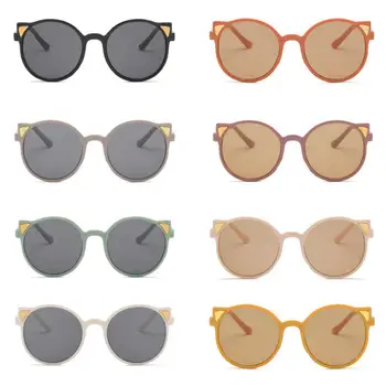 Многоцветные летние очки для девочек Прочные солнцезащитные очки 2023 года Детские солнцезащитные очки Очки унисекс Износостойкие всематчевые кошачий глаз