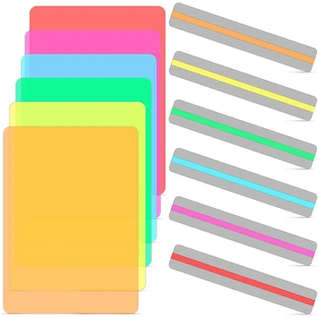 12 шт. Набор полосок для управляемого чтения Цветные накладки Инструменты для дислексии Гели для коррекции Фильтр освещения Пластиковые листы Закладка