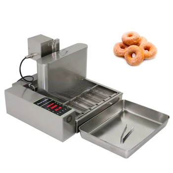 6 рядов Производитель пончиков Автоматическое оборудование для жарки пончиков Автоматическая мини-машина для изготовления пончиков для тележки с едой Sancks