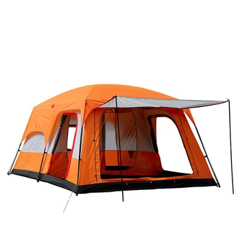  Двухкомнатные очень большие кемпинговые палатки на открытом воздухе 5-8 человек Водонепроницаемый на открытом воздухе Семейный Роскошный большой