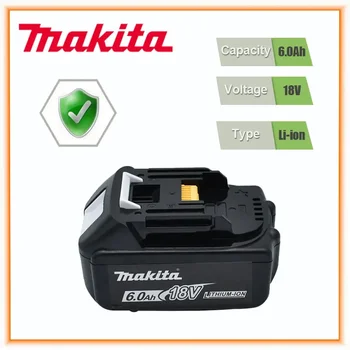 Makita Оригинальная литий-ионная аккумуляторная батарея 18 В 6000 мАч 18 В Сменные батареи для дрели BL1860 BL1830 BL1850 BL1860B
