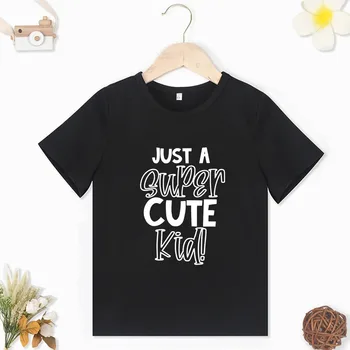 Супер милая детская футболка с принтом, высококачественная одежда, летняя новая популярная топ-футболка для девочек, футболка для мальчиков / девочек