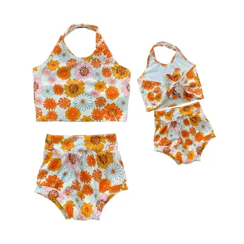 оптовая торговля детская одежда лето недоуздок цветочные наряды одежда для девочек бомми шорты наборы