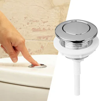  1 шт. 38 мм Ванная комната Туалет Кнопка Кнопка Одинарный смыв Кнопка Бака для воды в унитазе ABS Универсальные аксессуары для ванной комнаты