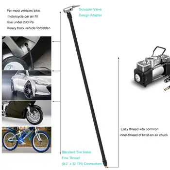 Запирающий пневматический патрон с адаптером для накачивания воздушного шланга для велосипеда, мотоцикла, автомобиля C63B
