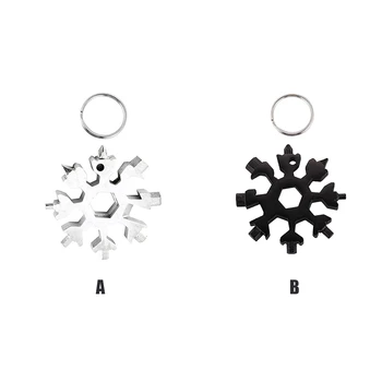 Snowflake Гаечный ключ Инструмент 18 в 1 Портативный мини-шуруповерт из алюминиевого сплава Инструмент Черный