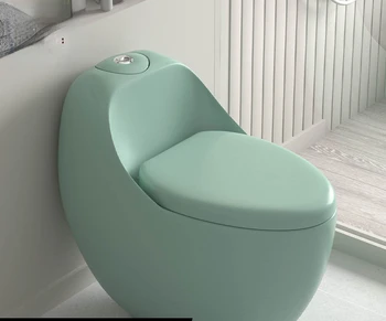 креативный красочный яйцевидный туалет бытовой минималистичный сифон в скандинавском стиле туалет личность черная маленькая квартира