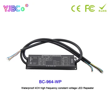 Bincolor 4-канальный водонепроницаемый светодиодный повторитель мощности постоянного тока 5 В 12 В 24 В высокочастотный сигнал ШИМ RGBW Расширение светодиодного контроллера BC-964-WP