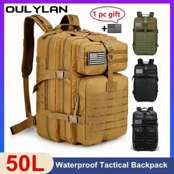 Oulylan 50L Мужские тактические рюкзаки Военные дорожные сумки Армейские на открытом воздухе 3P Assault Pack Molle Pack Для треккинга Охотничья сумка