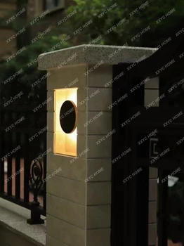 Открытый настенный светильник круглой формы Терраса Садовый настенный светильник Открытый балконный настенный светильник