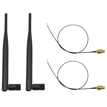 6dBi Двухдиапазонный кабель M.2 IPEX MHF4 U.fl для RP-SMA Wi-Fi Антенна для Intel AC 9260 9560 8265 8260 7265 7260 NGFF M.2 Card