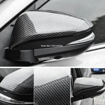 Для Toyota RAV4 RAV 4 2014 -2018 ABS черный карбон Зеркало заднего вида Козырек Дождь Брови Защитный колпачок заднего вида Противотрущаяся полоса
