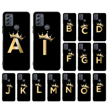 Letter Gold Crown Чехол для телефона Moto E32 E32S E20 E40 E7 Plus Edge 40 30 Ultra Neo 20 lite G13 G9Plus GPure GStylus