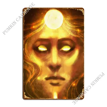 Солнечное божество Металлическая табличка Плакат Ржавые тарелки для вечеринок Забавный гараж Жестяной знак Плакат