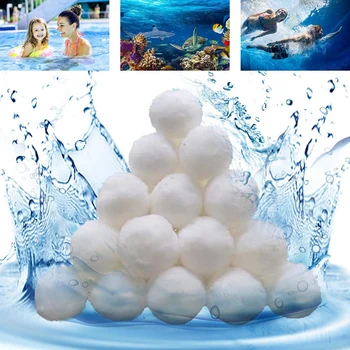 1.5 фунта Фильтрующие шарики для бассейна, фильтрующий материал для бассейна Волокнистый шарик для ванн бассейна Легко установить Легко использовать