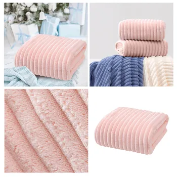 Коралловый бархат Розовое одеяло Банное полотенце 70 * 140 см