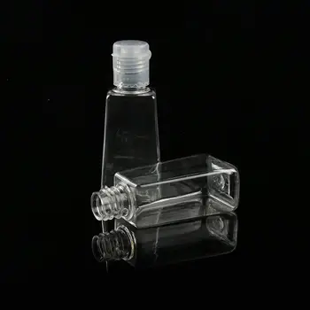  Портативный диспенсер для путешествий с флип-топом Трапециевидная многоразовая бутылка 30 мл Банка для лосьона на открытом воздухе