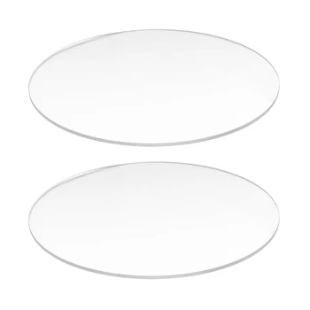  2X прозрачный зеркальный акриловый круглый диск толщиной 3 мм диаметр: 60 мм
