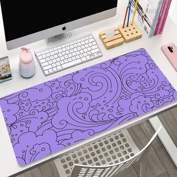 Purple Cloud Art Большой коврик для мыши Gamer Коврики для мыши Коврик для клавиатуры Офисный настольный коврик HD Print Настольные коврики компании Коврик для мыши 90x40 для подарка