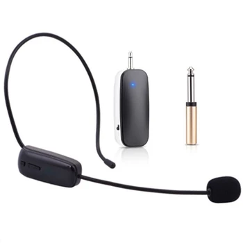 Новый портативный беспроводной микрофон 2 в 1 UHF Профессиональный микрофонный усилитель громкости для обучения речи