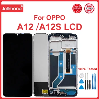 для OPPO A12 A12S Дисплей ЖК-дисплей с рамочным сенсорным экраном Замена дигитайзера в сборе CPH2083 CPH2077