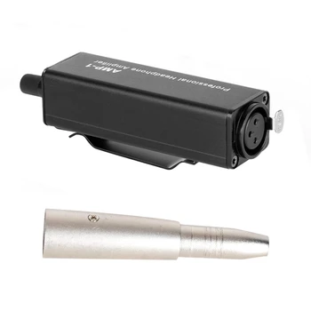 черный Универсальный усилитель для наушников XLR на 3,5 мм Без помех Качество звука Hi-Fi с регулятором громкости на выходе для меломана