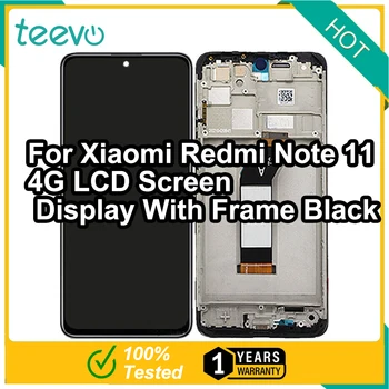 Teevo ЖК-дисплей для Xiaomi Redmi Note 11 4G Экран Дисплей и Дигитайзер с сенсорным экраном с рамкой Черный