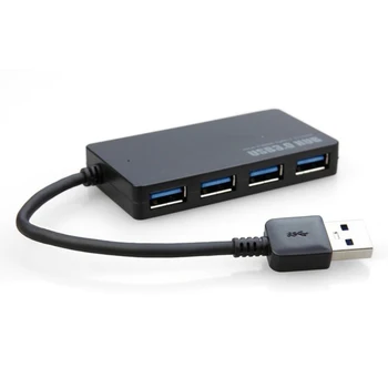 USB 3.0 Hub 4-портовый высокоскоростной тонкий компактный расширительный разветвитель