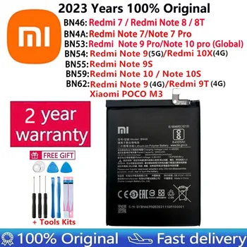 Оригинальный аккумулятор BN53 BN54 BN55 BN59 BN62 BN46 BN4A для Xiaomi Redmi Note 7 8 8T 9 9T 9S 10 10S 10X 4G 5G Pro POCO M3 Аккумуляторы
