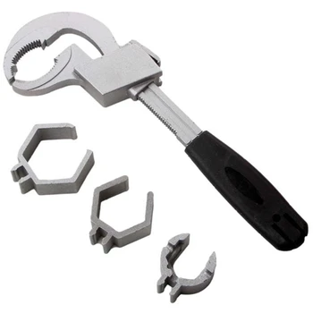  Ключ для ванной комнаты Регулируемый гаечный ключ Дуговой зубчатый подвижный ключ Сантехника Раковина Инструмент для установки