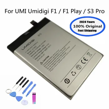 2024 Годы 5150 мАч Оригинальный аккумулятор для UMI Umidigi F1 / F1 Play / S3 Pro S3Pro F1Play Замена батарей Bateria + инструменты