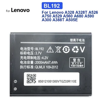 BL192 3,7 В 2000 мАч Аккумулятор для мобильного телефона Lenovo A328 A328T A526 A750 A529 A560 A680 A590 A300 A388T A505E Батареи для смартфонов