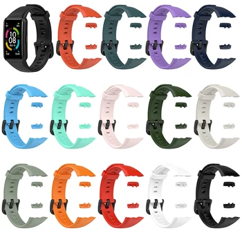 Замена спортивных 6 Мягкие силиконовые часы для Honor 6 Huawei Band 6 Pro Ремешок для браслета