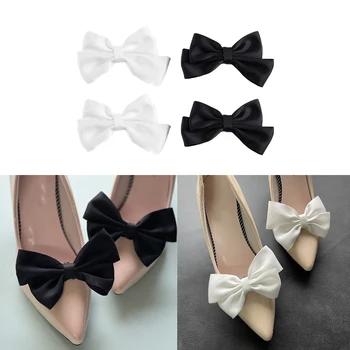 2PCS Аксессуары для обуви Свадебная брошь Невеста Шелковый цветок Шарм Пряжка Украшения для обуви Горный хрусталь Зажим для обуви