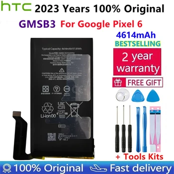 100% оригинальная новая высококачественная сменная батарея телефона GMSB3 4614 мАч для батарей HTC Google Pixel 6 Pixel6 Bateria + Tools