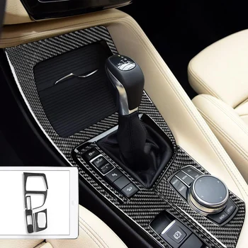 Для BMW X1 F48 X2 F39 2018-2022 Переоборудование из углеродного волокна Автомобильная консоль Панель переключения передач Выход Рамка Наклейки Набор наклеек Аксессуары для внутренней отделки