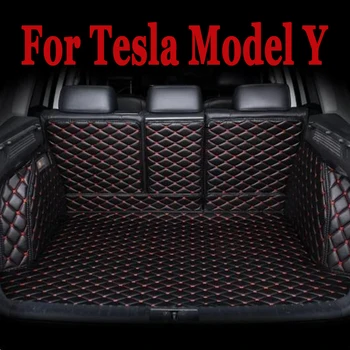 Высокое качество! Полный комплект ковриков багажника автомобиля для Tesla Model Y 2021 водонепроницаемые коврики для багажника, коврики для багажника для модели Y 2022-2020